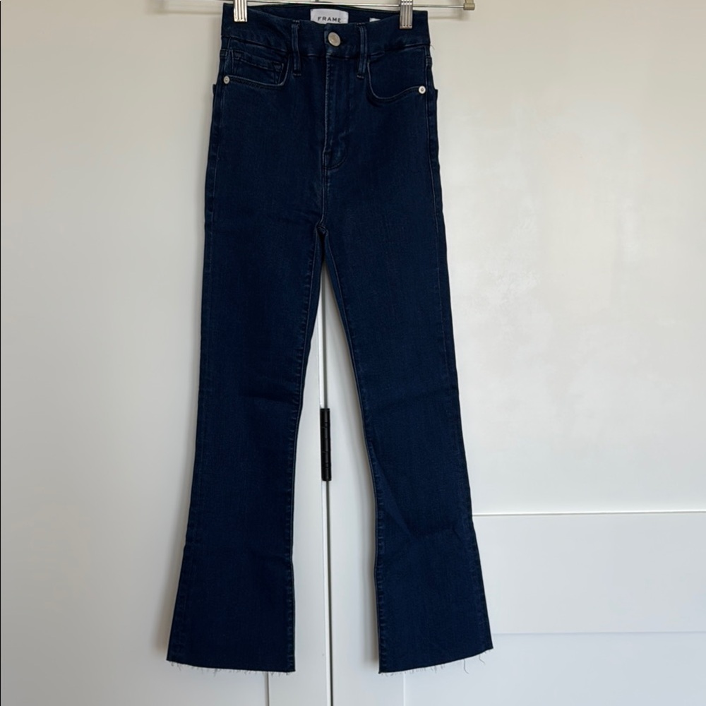 Frame Denim Blue Flare Wide Leg Jeans